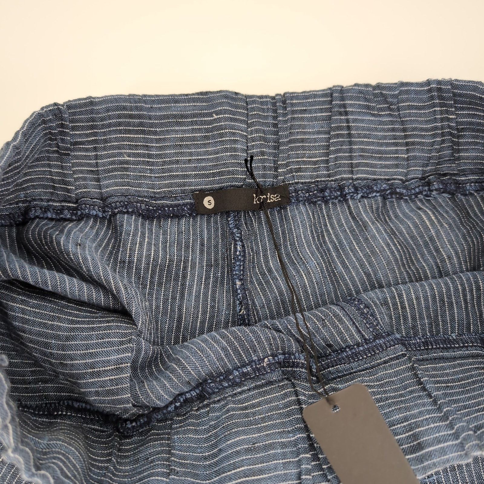 Krisa NWT Revolve Krisa Blue Chambray Crewcut Linen Shorts -Size S Size 28" / US 6 / IT 42 - 5 Thumbnail