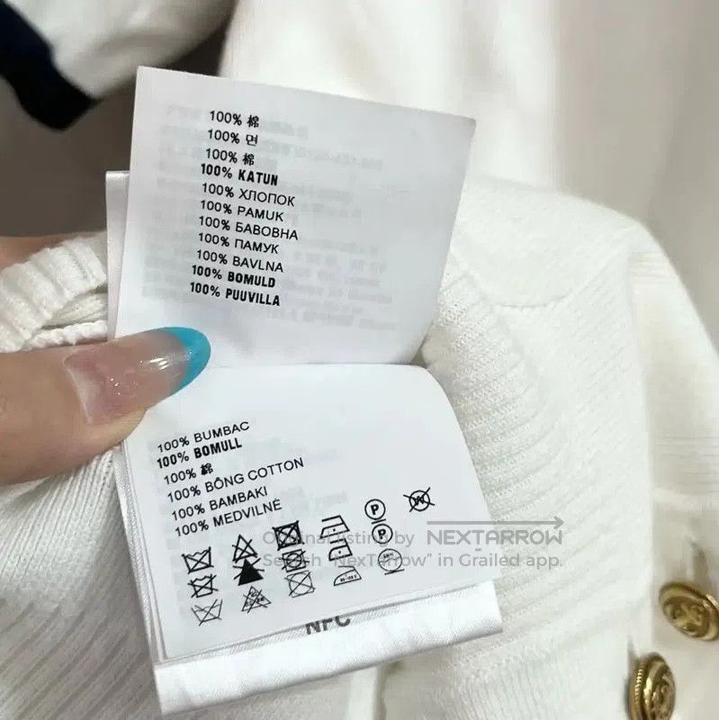 Miu Miu Miu Miu White Cotton Short-Sleeve Sweater . Size S / US 4 / IT 40 - 6 Thumbnail