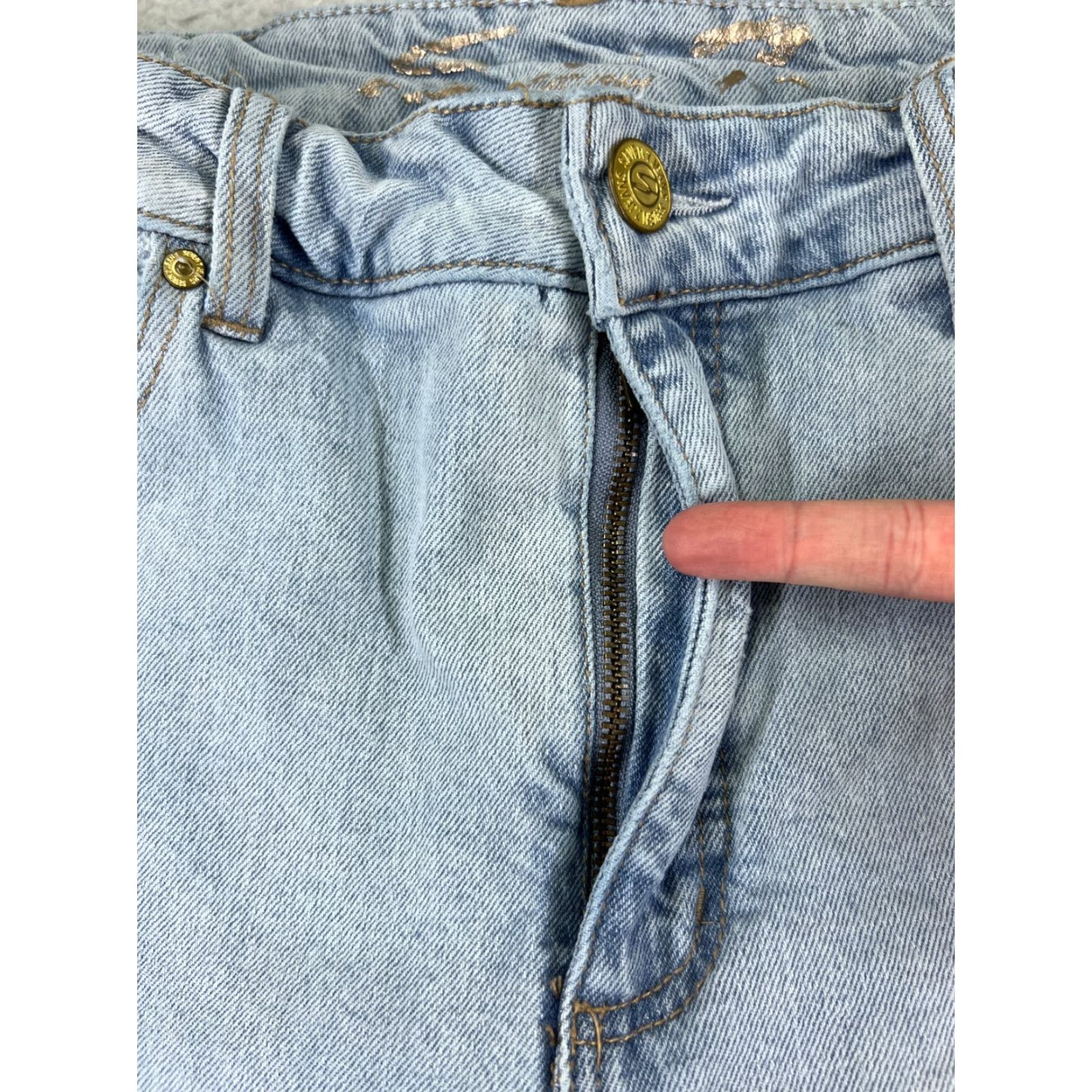 Vintage VINTAGE Seven7 Jeans Women 14 Blue Denim Distressed Light Weekend Slim Fit 32x28 Jeans Size 36" / US 14 / IT 50 - 5 Thumbnail