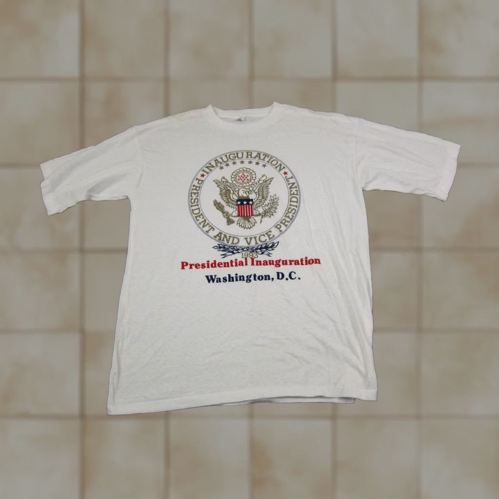 Vintage VINTAGE Bill Clinton Shirt Mens Medium White Presidential Inauguration 90s Size US M / EU 48-50 / 2 - 1 Thumbnail