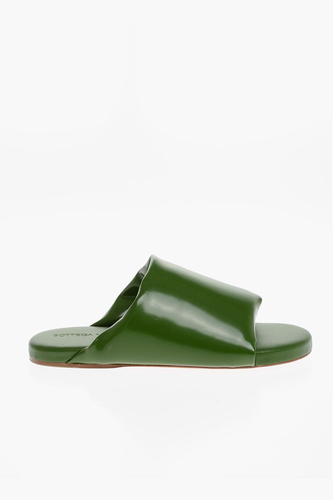 image of Bottega Veneta Og1Mm0424 Brushed Leather Slippers In Green, Men's (Size 7)