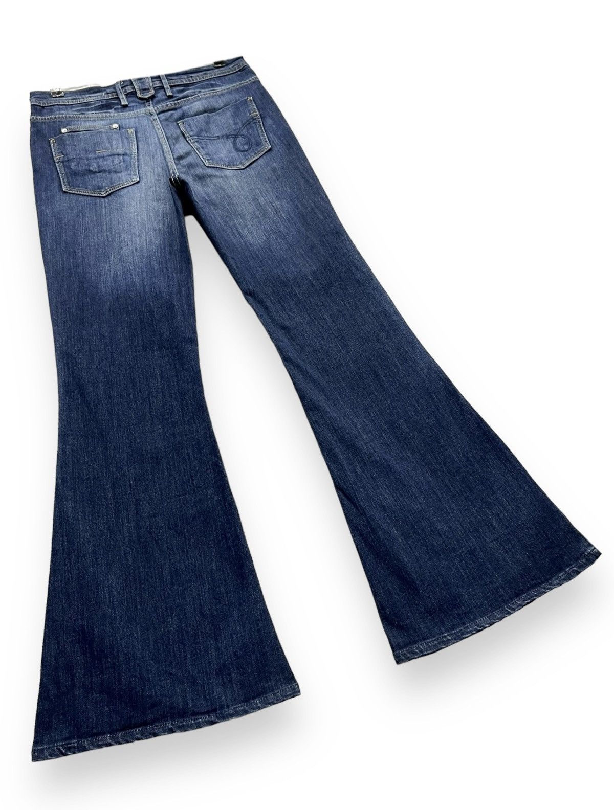 Japanese Brand × Le Grande Bleu (L.G.B.) × NEXT THE FLARE🔥Vintage NEXT Ultra Flare 70’s Style Stretch Denim Size 29" - 6 Thumbnail