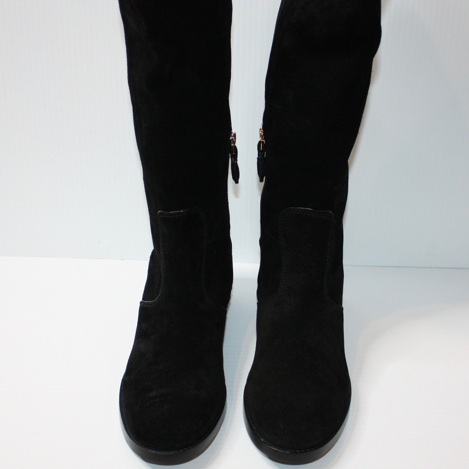 Tory Burch Selden Riding Boots in Black Suede and NEW MSRP $675 Size US 8 / IT 38 - 6 Thumbnail