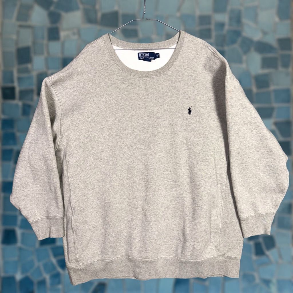 Polo Ralph Lauren VINTAGE Polo Ralph Lauren Sweatshirt Mens 3XB Big 3XL Crewneck Pullover Pony Sweatshirt Gray/Gray Crewneck Mens Big & Tall Size US XXL / EU 58 / 5 - 1 Thumbnail