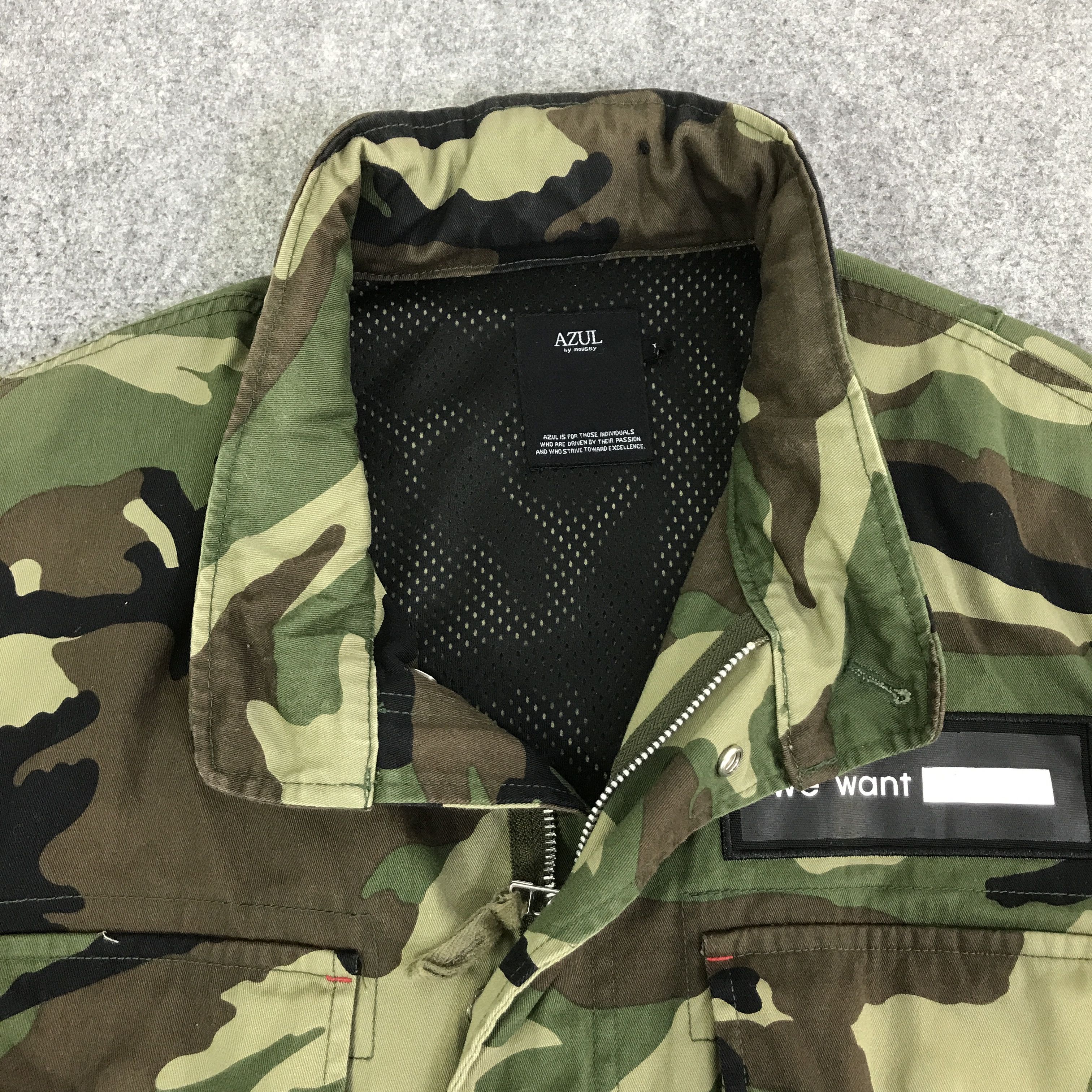 Japanese Brand azul army camo design jacket K115B14 Size US L / EU 52-54 / 3 - 8 Thumbnail
