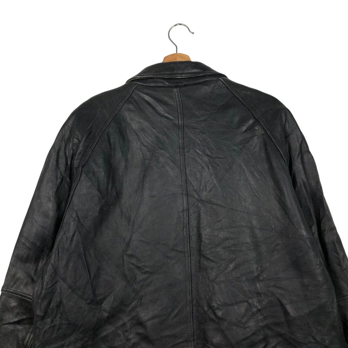 Japanese Brand 🔥VINTAGE LEATHER JACKET MULTI POCKET ROCHI ISSEY MIYAKE Size US L / EU 52-54 / 3 - 11 Thumbnail