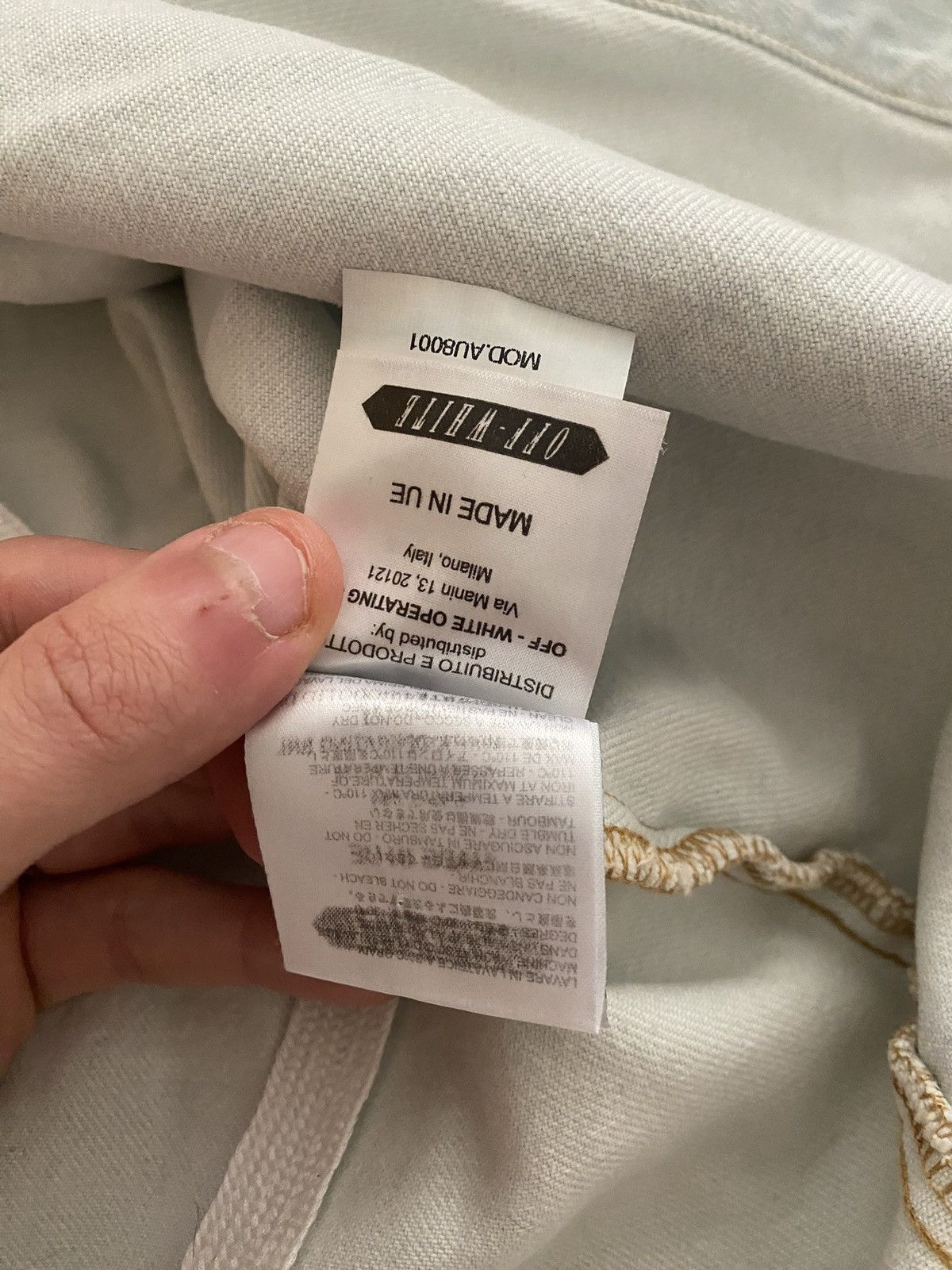 Off-White × Virgil Abloh Off White Denim Eagle Jacket Size US S / EU 44-46 / 1 - 12 Thumbnail