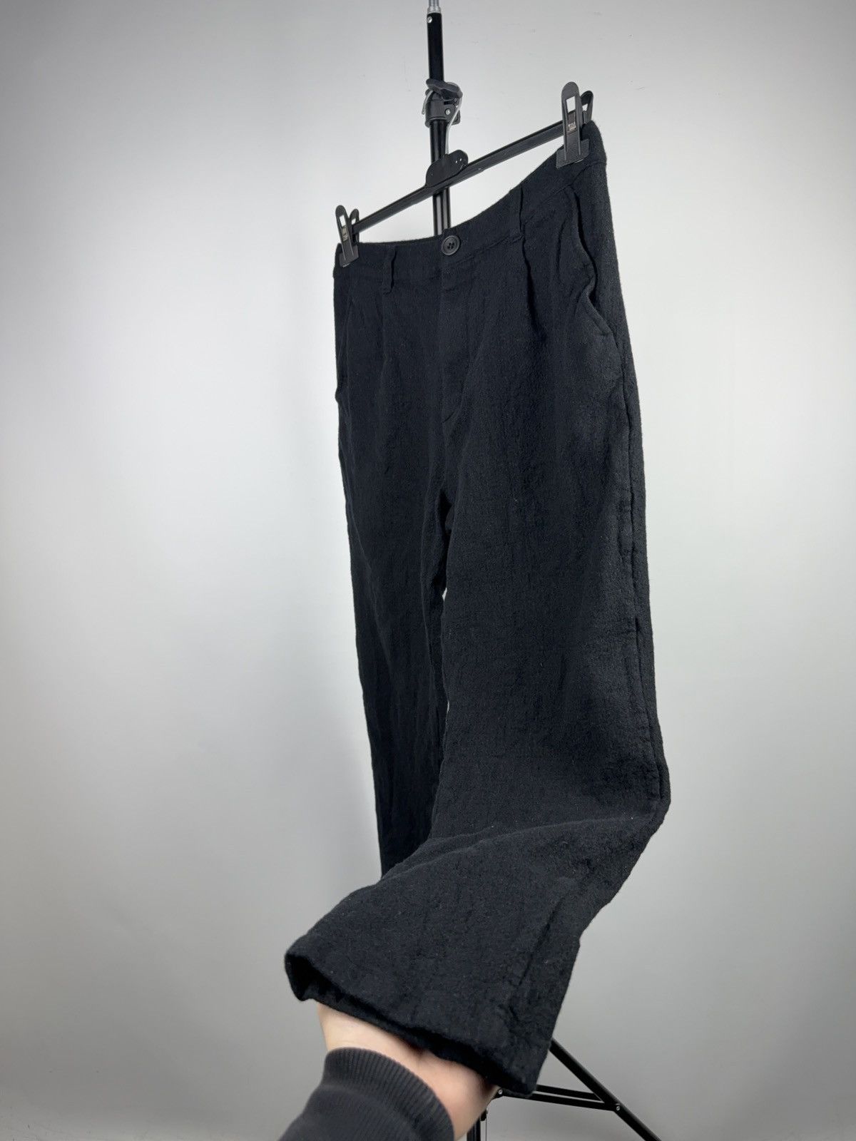 Cos Avant Garde Retro COS Wool Cropped Tapered Black Pants EU48 Size 30" / US 8 / IT 44 - 4 Thumbnail