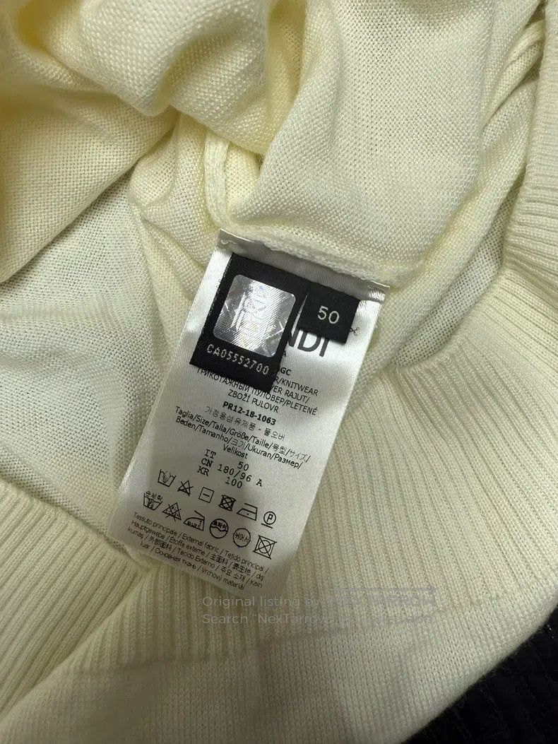 Fendi Fendi Collar Monogrammed Double F Knit Top Size US M / EU 48-50 / 2 - 6 Thumbnail