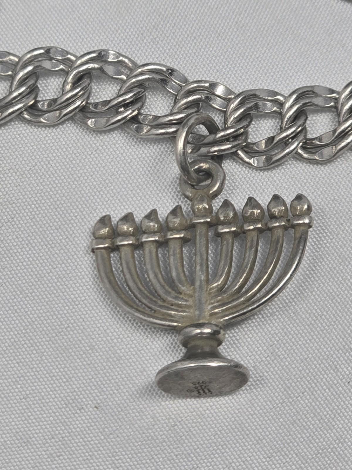 Other Vtg James Avery 925 Jewish Charm Bracelet Rare Retired Charm Size ONE SIZE - 3 Thumbnail
