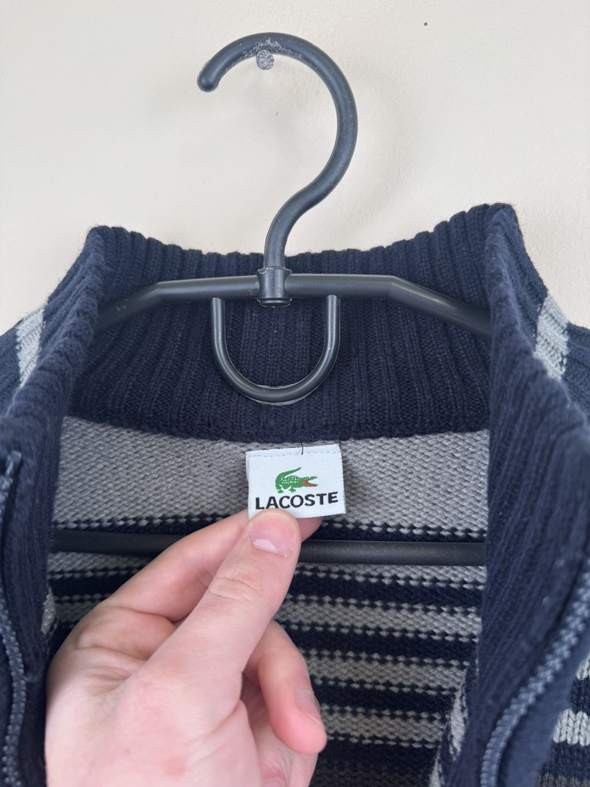 Lacoste Vintage Lacoste Knitwear Sweater S Striped Blu Gray Casual Size US S / EU 44-46 / 1 - 11 Thumbnail