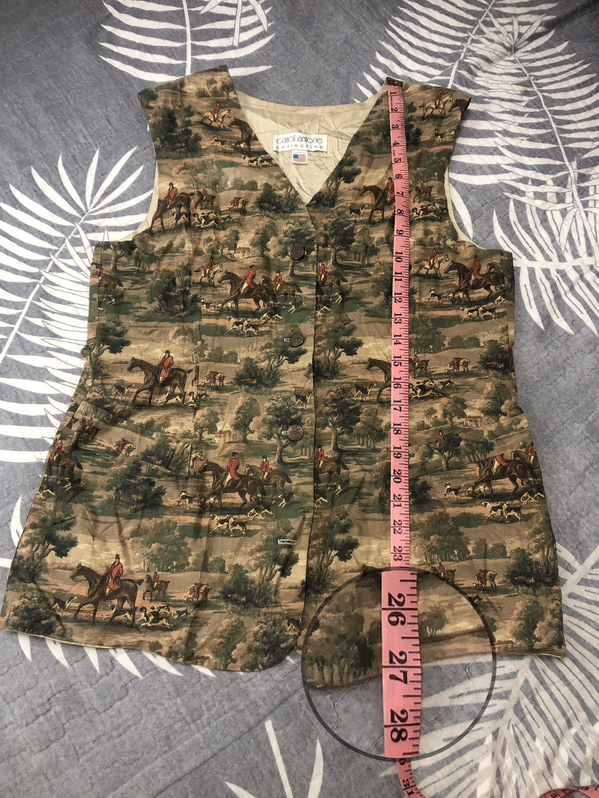 Vintage Vintage tapestry vest fullprint horses Size US M / EU 48-50 / 2 - 9 Thumbnail