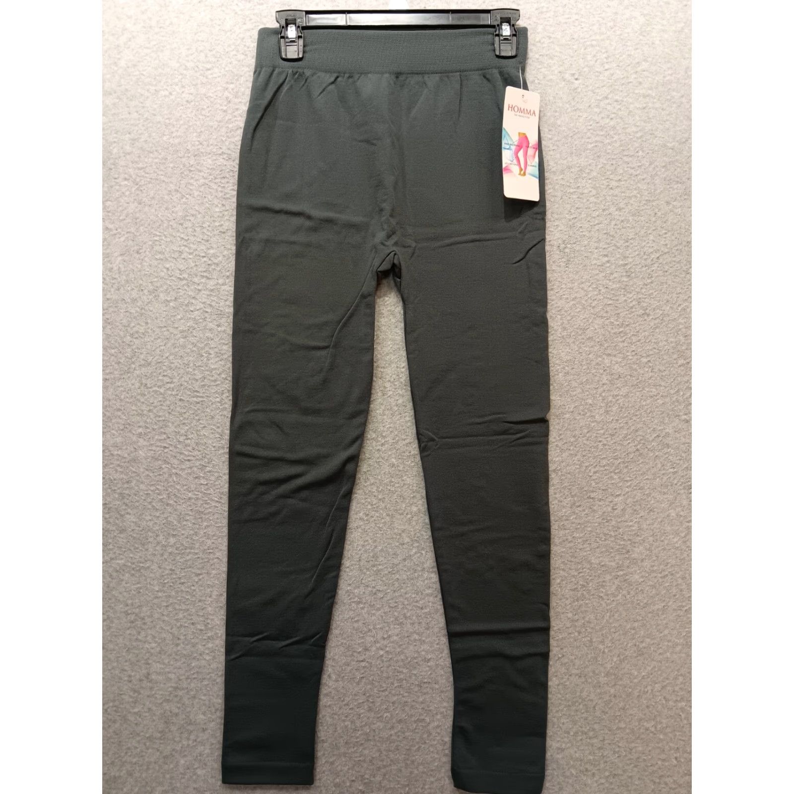 Vintage Homma Leggings Womens XL/XXL Gray High Rise Wide Waist Tummy Compression 4-Way Stretch NWT Athletic Athleisure Sport Size 40" / US 18 - 2 Thumbnail