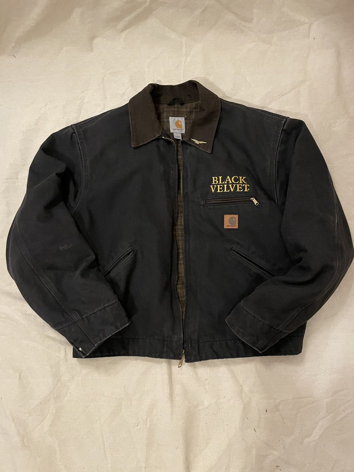 image of Carhartt Detroit Jacket Black Velvet, Men's (Size Large)