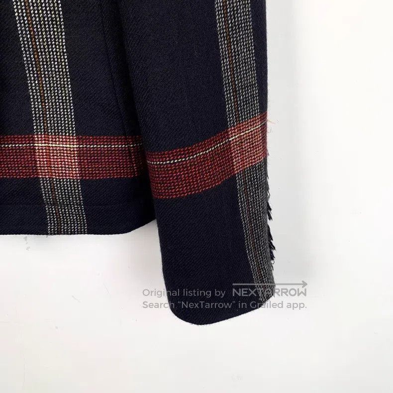 Hermes Hermes Colorblock Striped Wool Long Sleeve Leather Jacket Size XS / US 0-2 / IT 36-38 - 4 Thumbnail