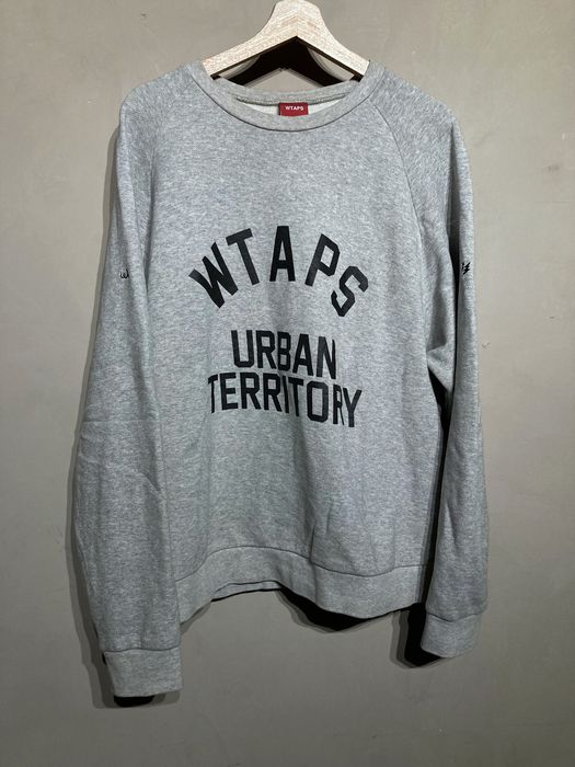 Wtaps WTAPS JAPAN CREWNECK SWEATER GREY URBAN TERRITORY SZ M | Grailed