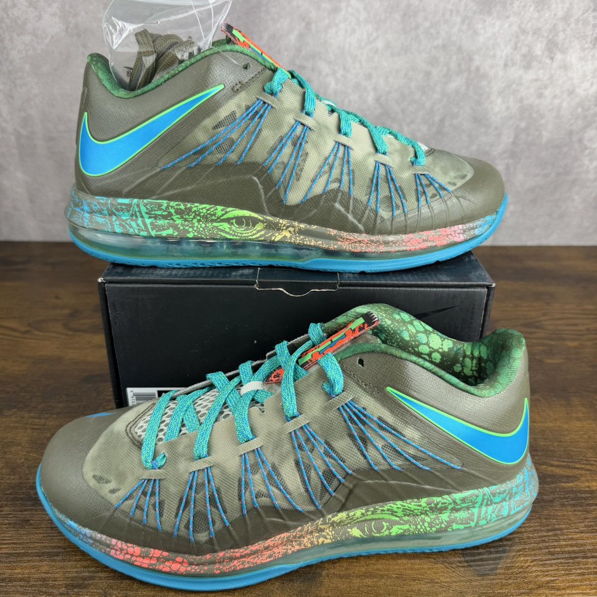 Nike NEW Nike Air Max LeBron X Low Swamp Thing Reptile 579765-301 Size US 10 / EU 43 - 2 Thumbnail
