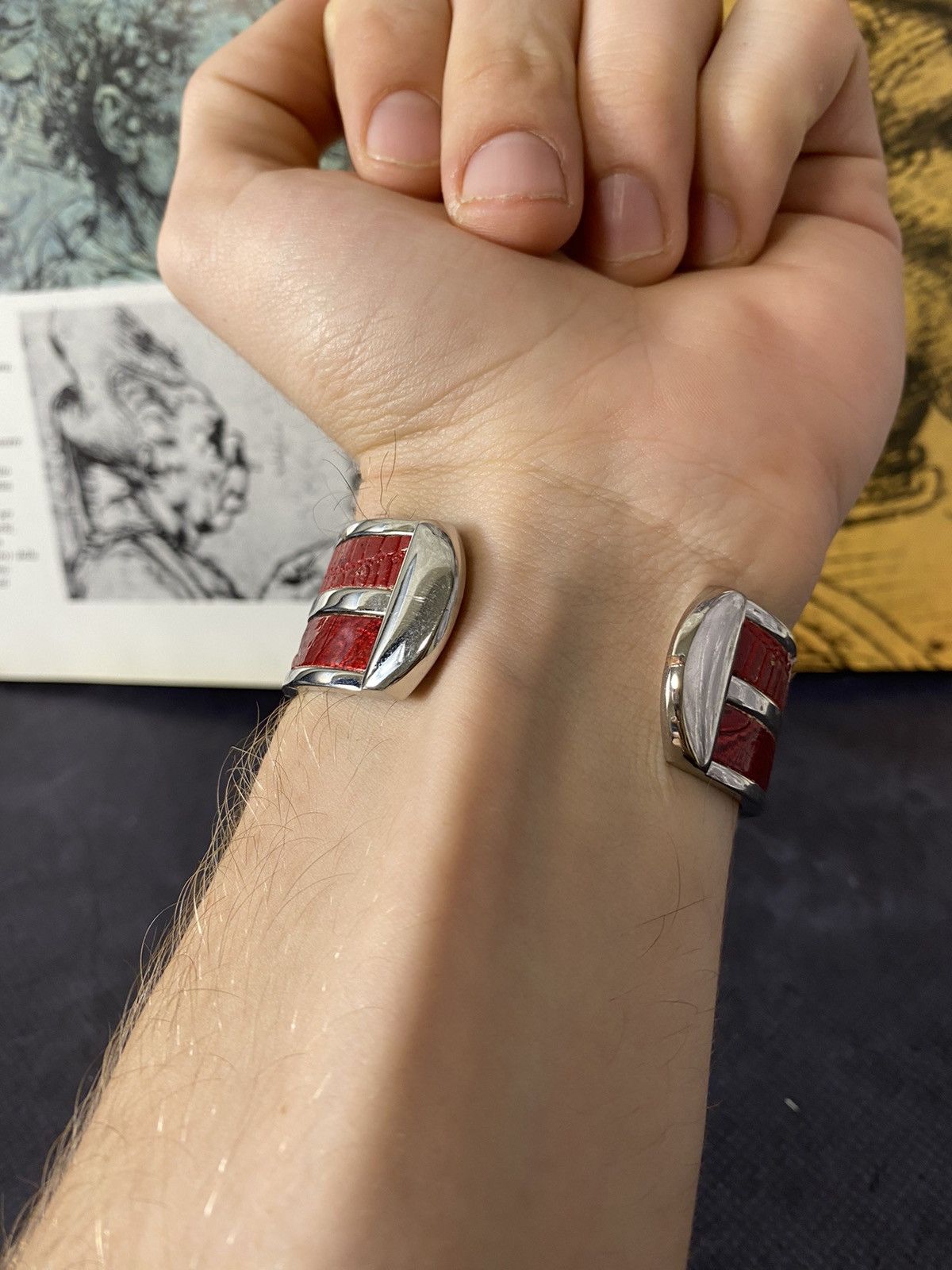 Rare Retro Vintage Denacci Watch Red Strap!