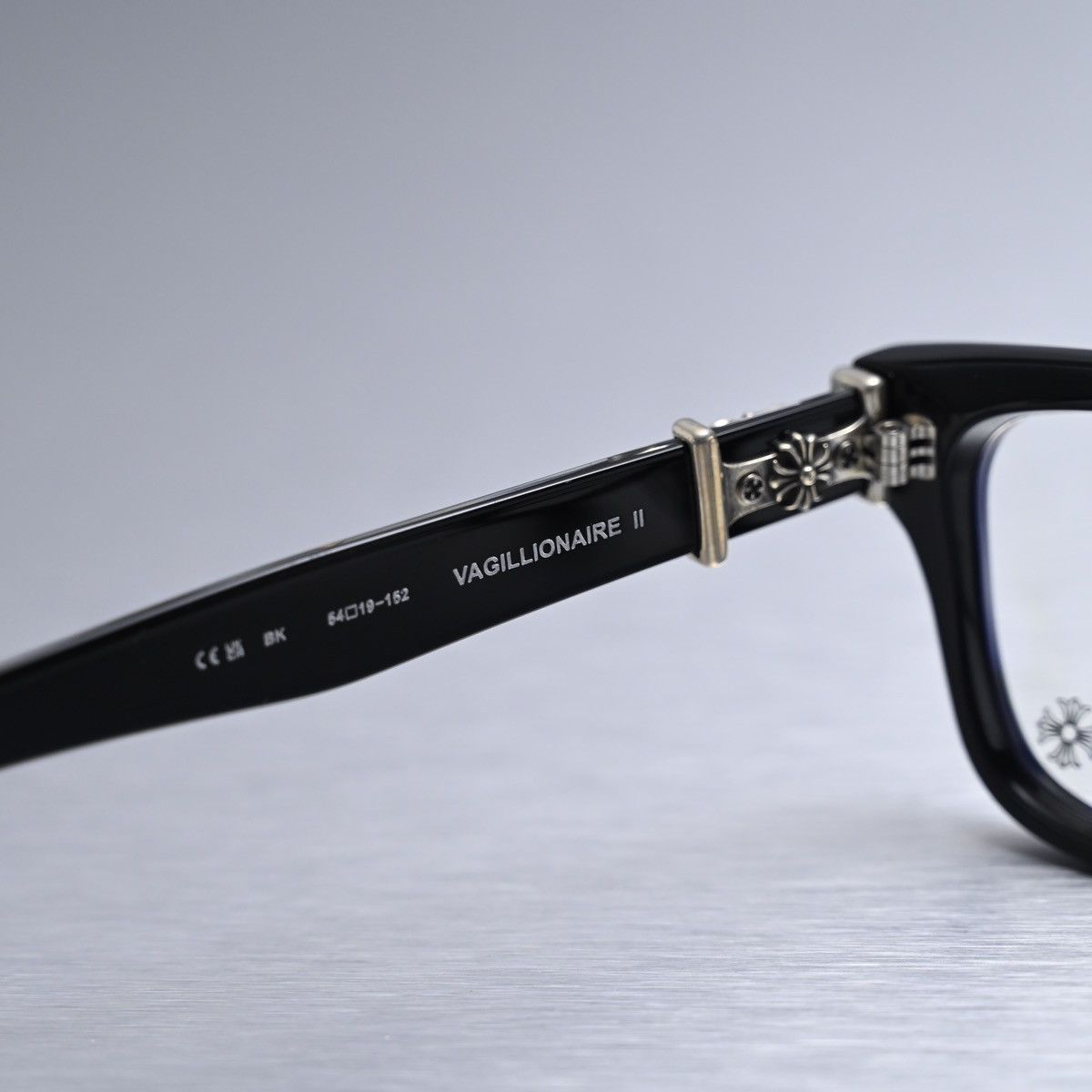 Chrome Hearts CHROME HEARTS VAGILLIONAIRE II BLACK GLASSES Size ONE SIZE - 7 Thumbnail