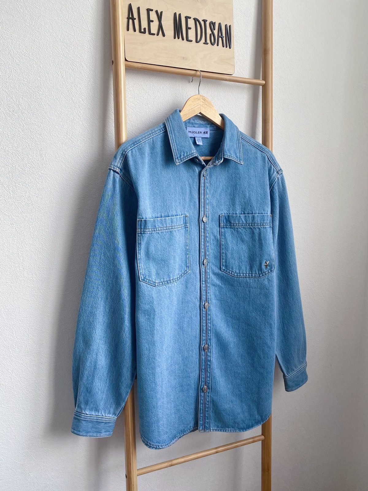 Mugler Mugler x H&M Light Denim Shirt Size M Size US M / EU 48-50 / 2 - 7 Thumbnail