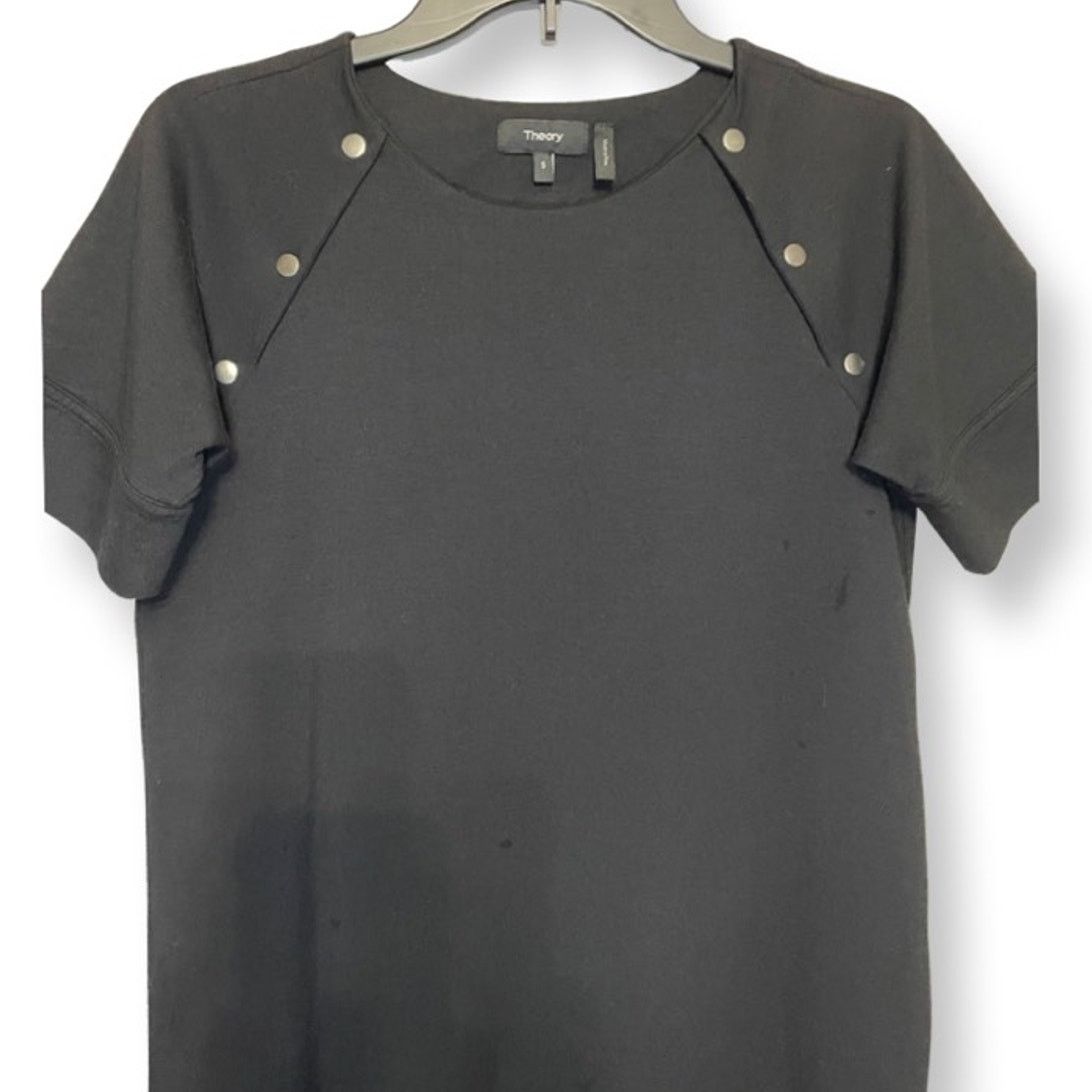 Theory Theory Athrina Shift Dress Studded Knit Black Women's S Size S / US 4 / IT 40 - 2 Thumbnail