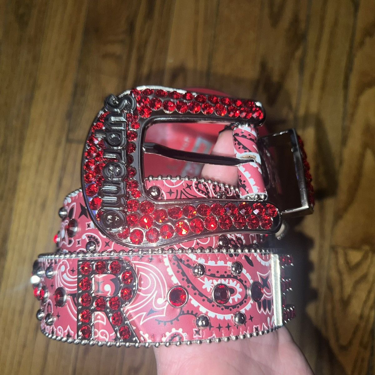 B.B. Simon In Hand Supreme BB Simon Bandana Belt Red Size: M Size 36 - 4 Thumbnail
