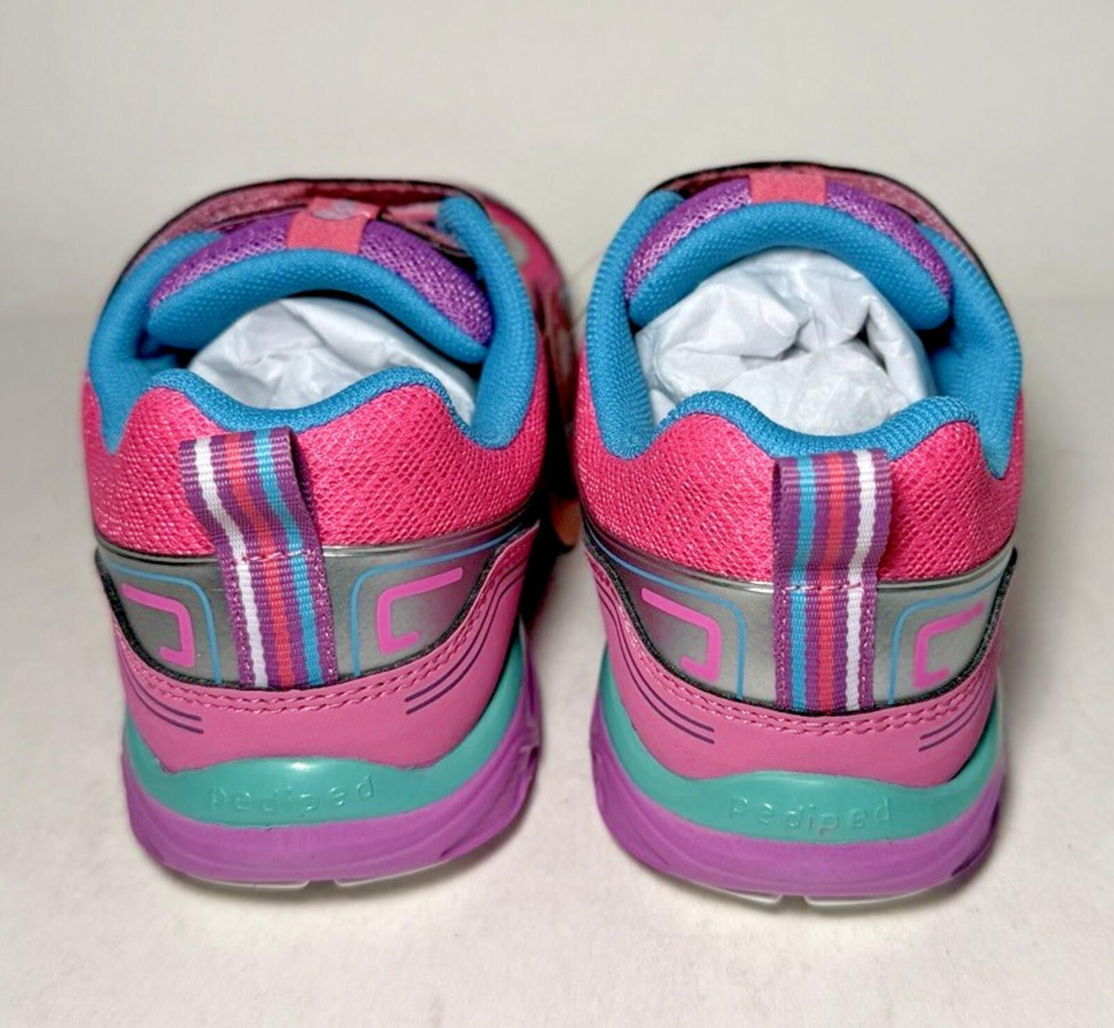 Other PEDIPED Force Flex Low Top Toddler Shoes Pink/ Silver Size US 12.5 / EU 45-46 - 4 Thumbnail
