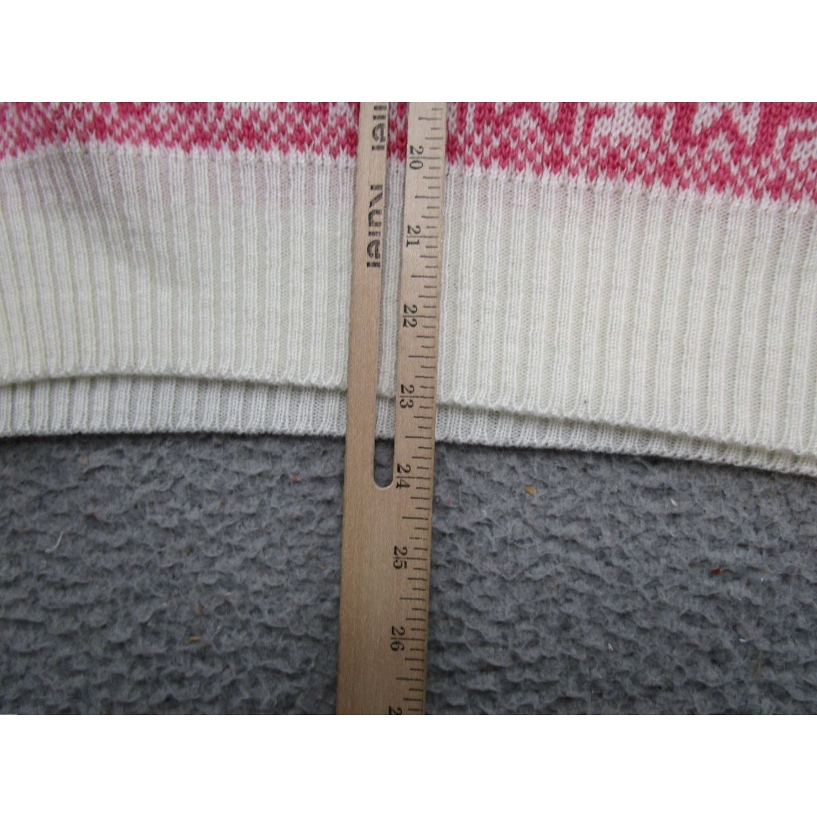 Vintage VINTAGE 90s Fashion Crossroads Nordic Snowflake Fair Isle Knit Sweater Pink SZ M Women Pullover Knit Pattern Fair Isle 90s Womens Size M / US 6-8 / IT 42-44 - 5 Thumbnail