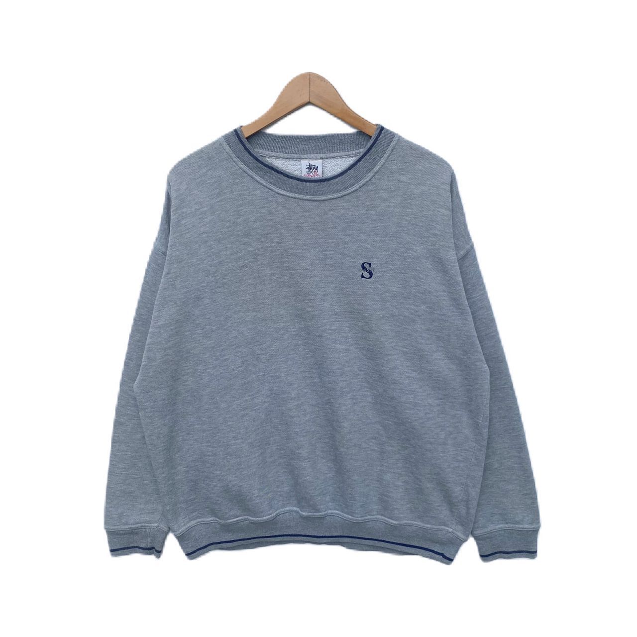 Stussy × Vintage VINTAGE STUSSY SWEATSHIRT OVERSIZED MEDIUM PULLOVER GRAY Size US M / EU 48-50 / 2 - 1 Thumbnail