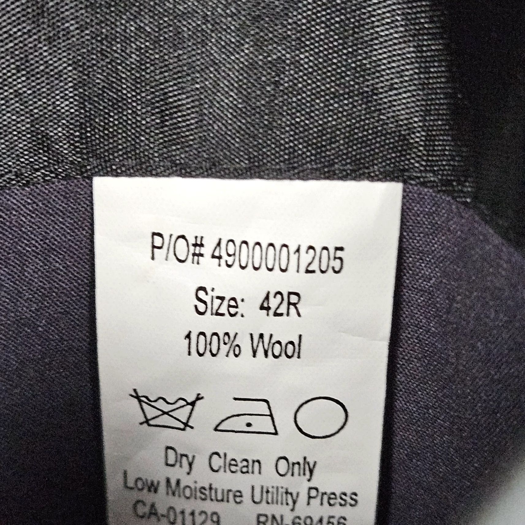 Chaps Chaps Blazer Sport Coat 42R Black 100% Wool Pinstriped Notch Vented 3 Button Single-Breasted Mens Jacket Size 42R - 4 Thumbnail