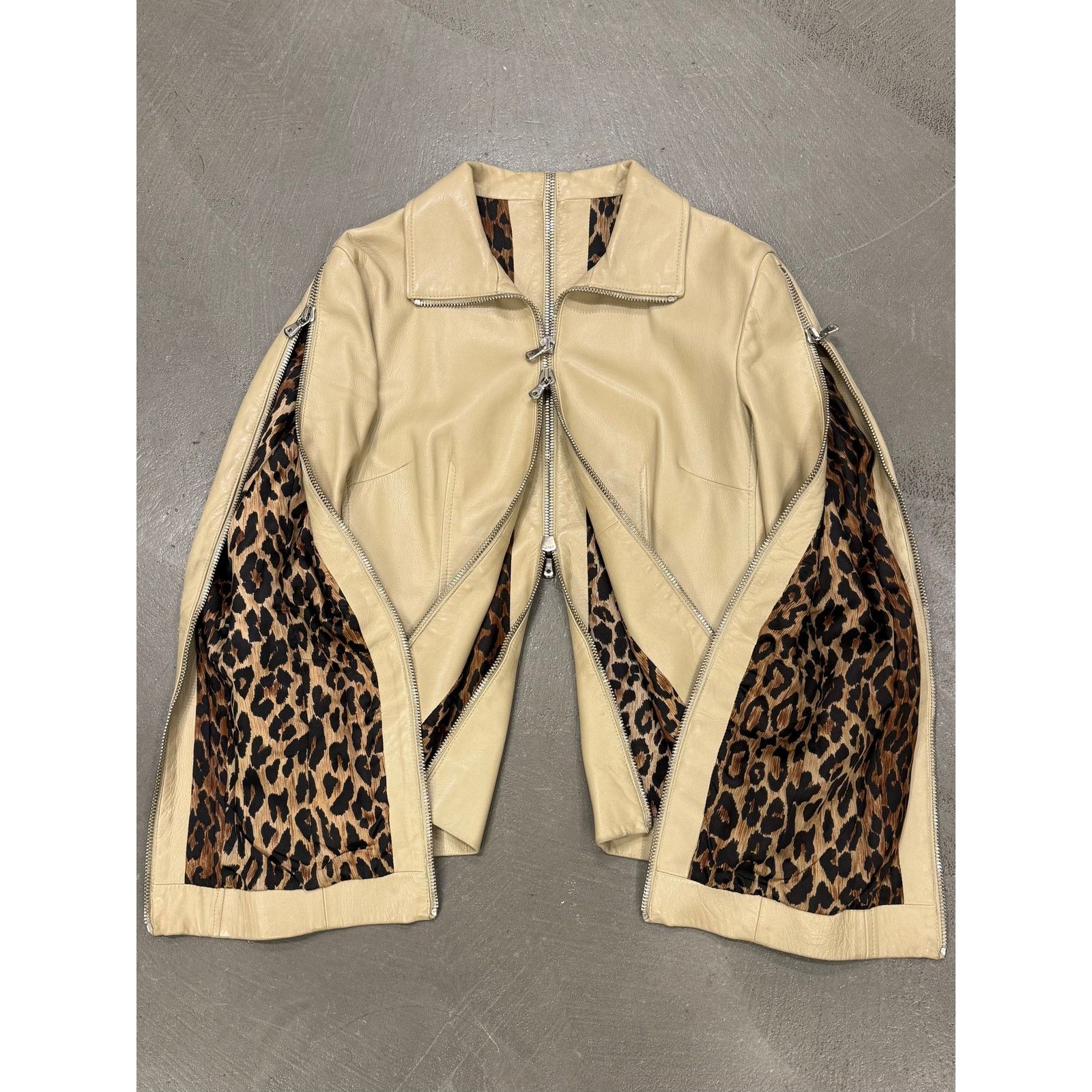 Dolce & Gabbana A/W2003 Dolce & Gabbana multi zipper leather jacket Size M / US 6-8 / IT 42-44 - 1 Thumbnail
