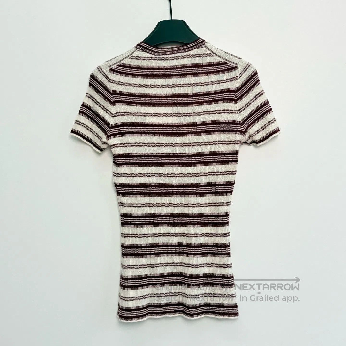 Dior Dior Stripe Ribbed Knit Short Sleeve. Size S / US 4 / IT 40 - 3 Thumbnail