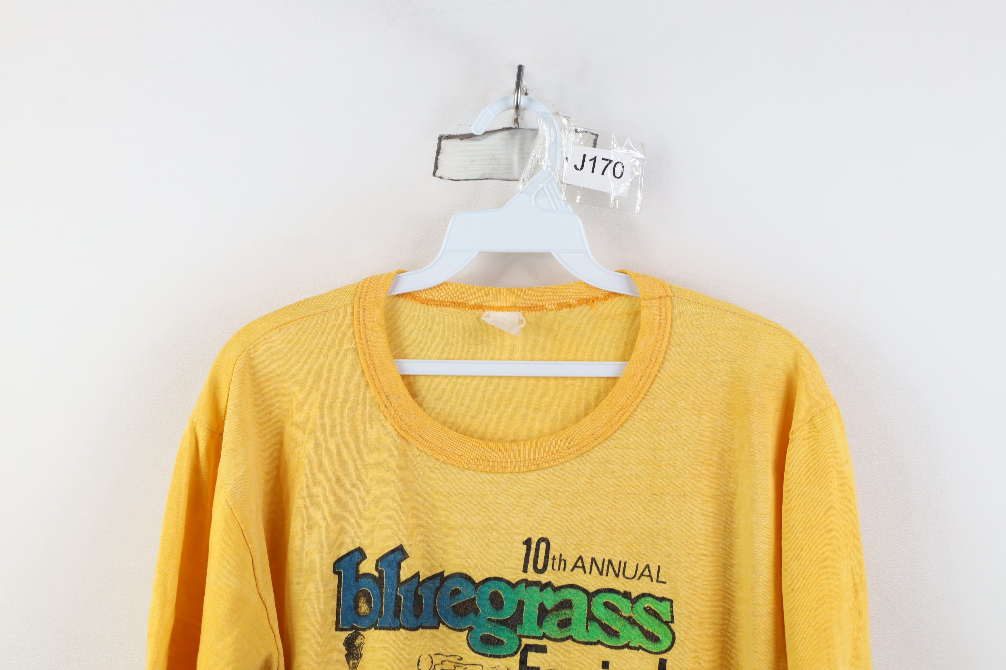 Vintage Vintage 70s Thin Shoal Creek Bluegrass Festival T-Shirt USA Size US M / EU 48-50 / 2 - 2 Thumbnail