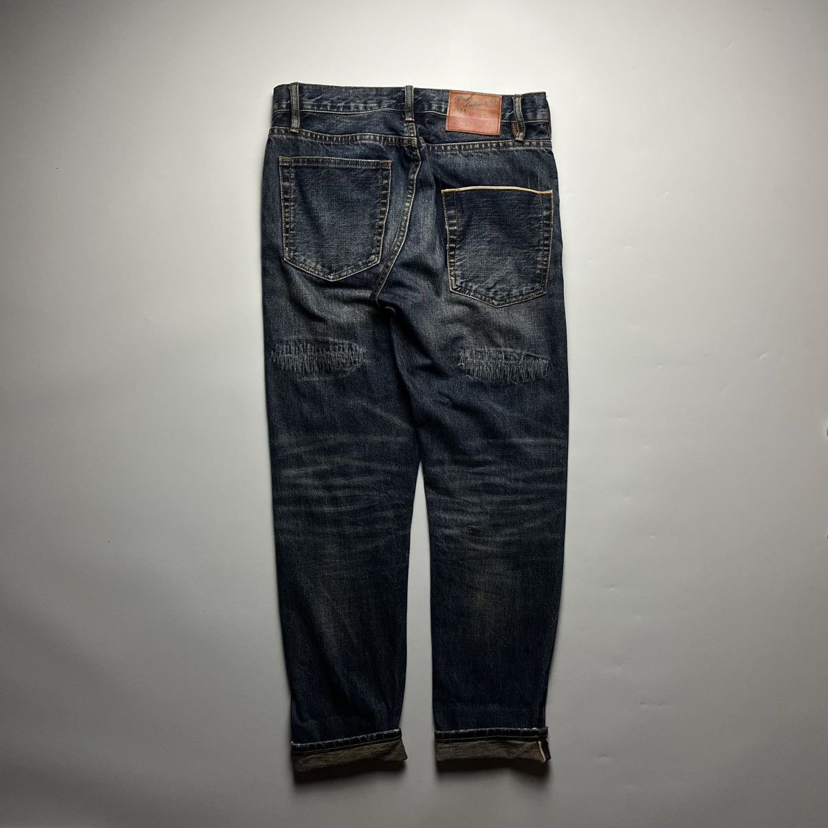 Pure Blue Japan Pure Indigo Gritty Selvedge Denim Jeans 14oz Size US 31 - 2 Thumbnail
