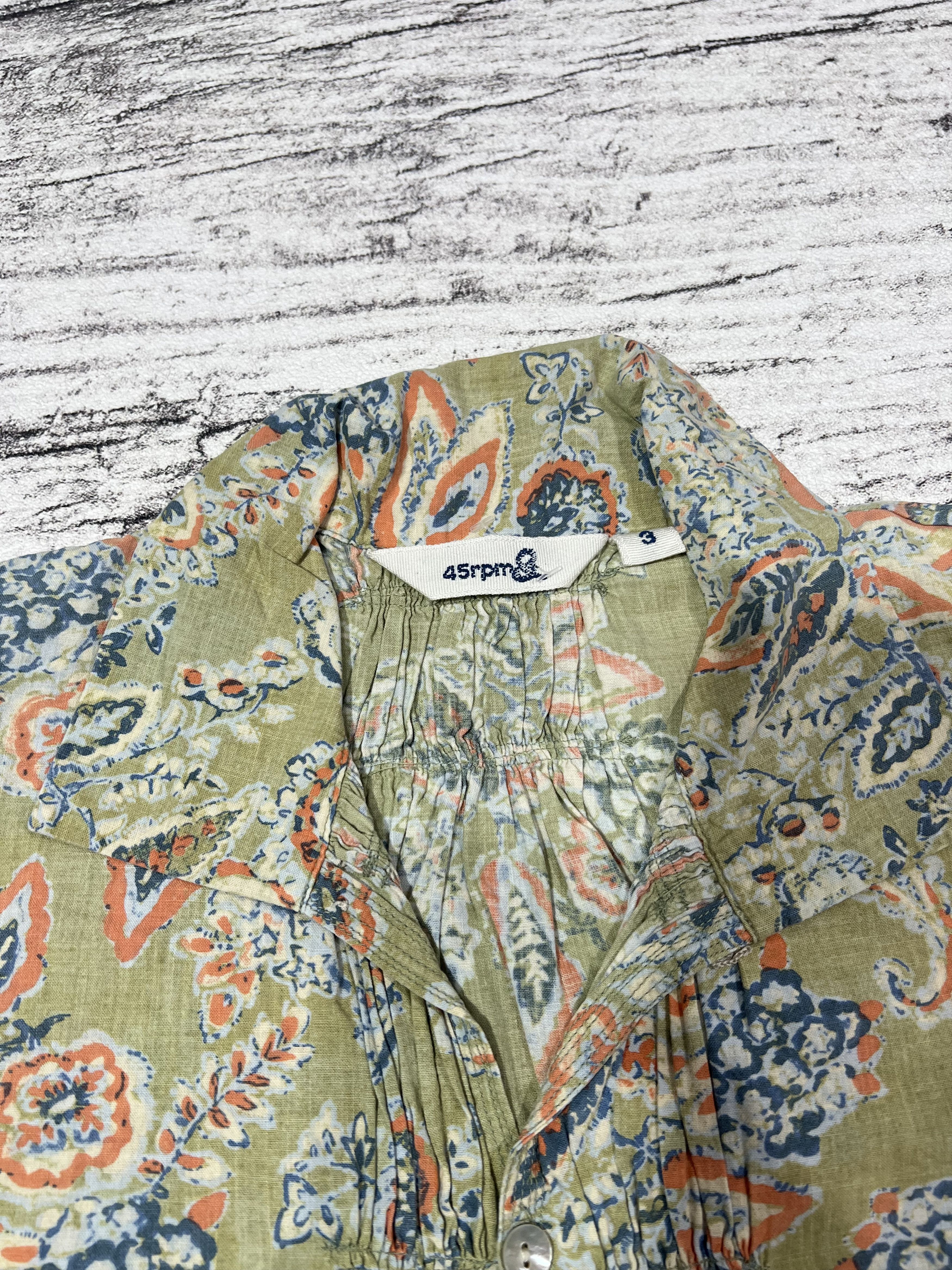 45rpm 2000s 45 RPM Studio Floral Pattern Print Shirt Size US L / EU 52-54 / 3 - 3 Thumbnail