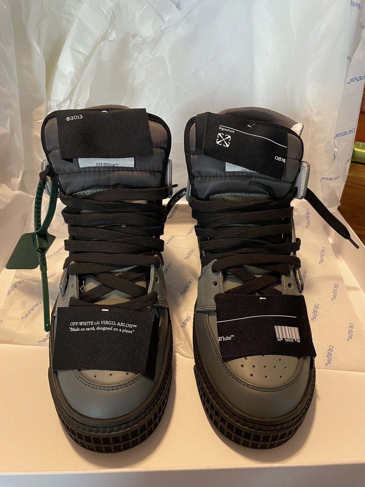 Off-White Off-White 3.0 Off Court Calf Leather in medium gray Size US 5.5 / EU 38 - 10 Thumbnail