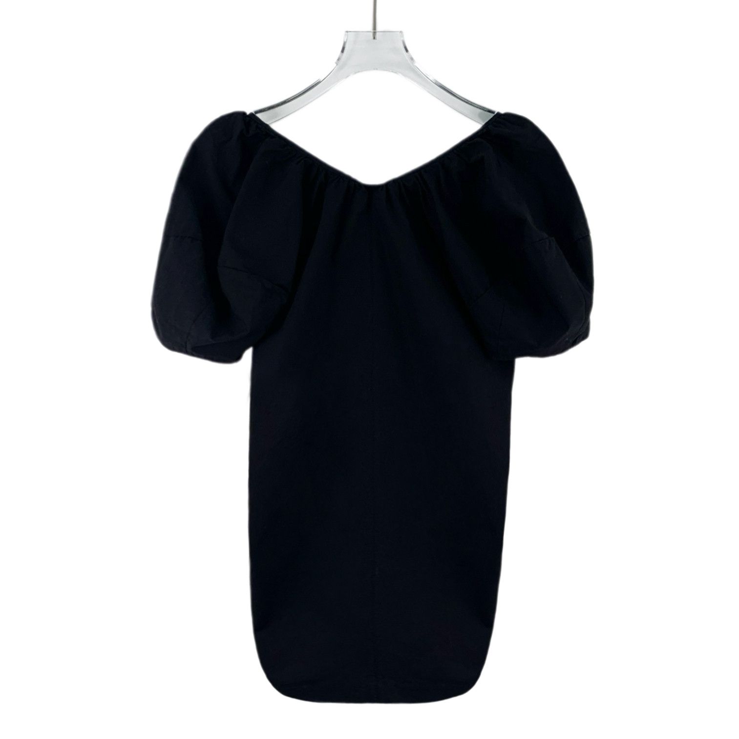Celine Celine Puff Sleeve V-Neck Top Black (36) Size XS / US 0-2 / IT 36-38 - 1 Thumbnail