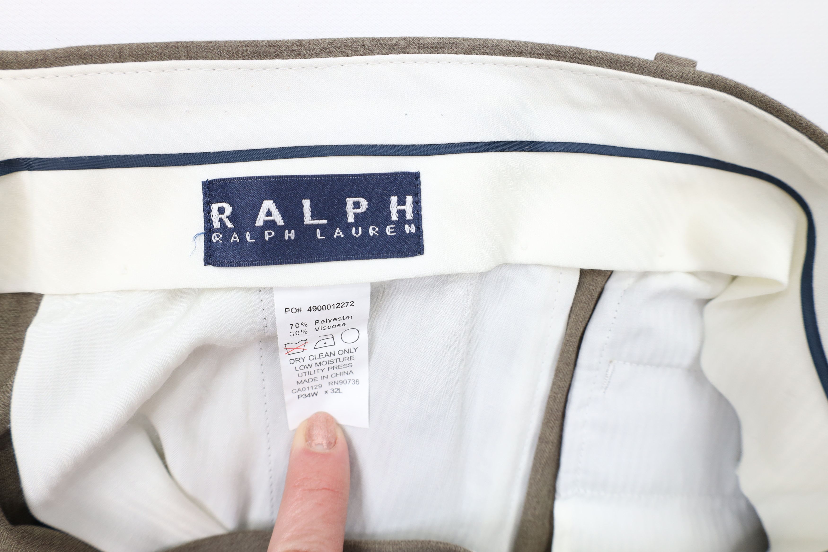 Ralph Lauren × Vintage Vintage Ralph Lauren Wide Leg Chino Pants Heather Brown Size US 34 / EU 50 - 7 Thumbnail