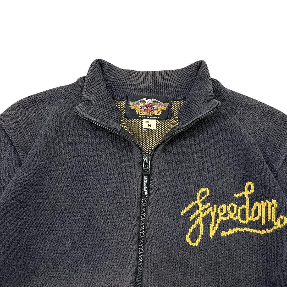 Harley Davidson Harley Davidson FREDOM Knitted Jacket Flame Pattern Size US M / EU 48-50 / 2 - 3 Thumbnail