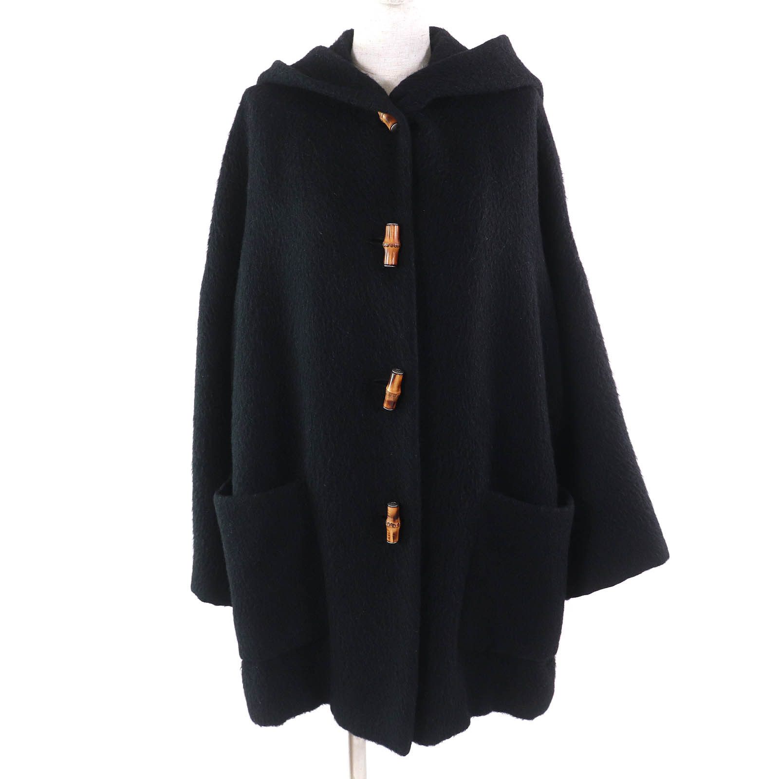 Gucci Gucci Hooded coat alpaca coat Natural Material Outerwear
