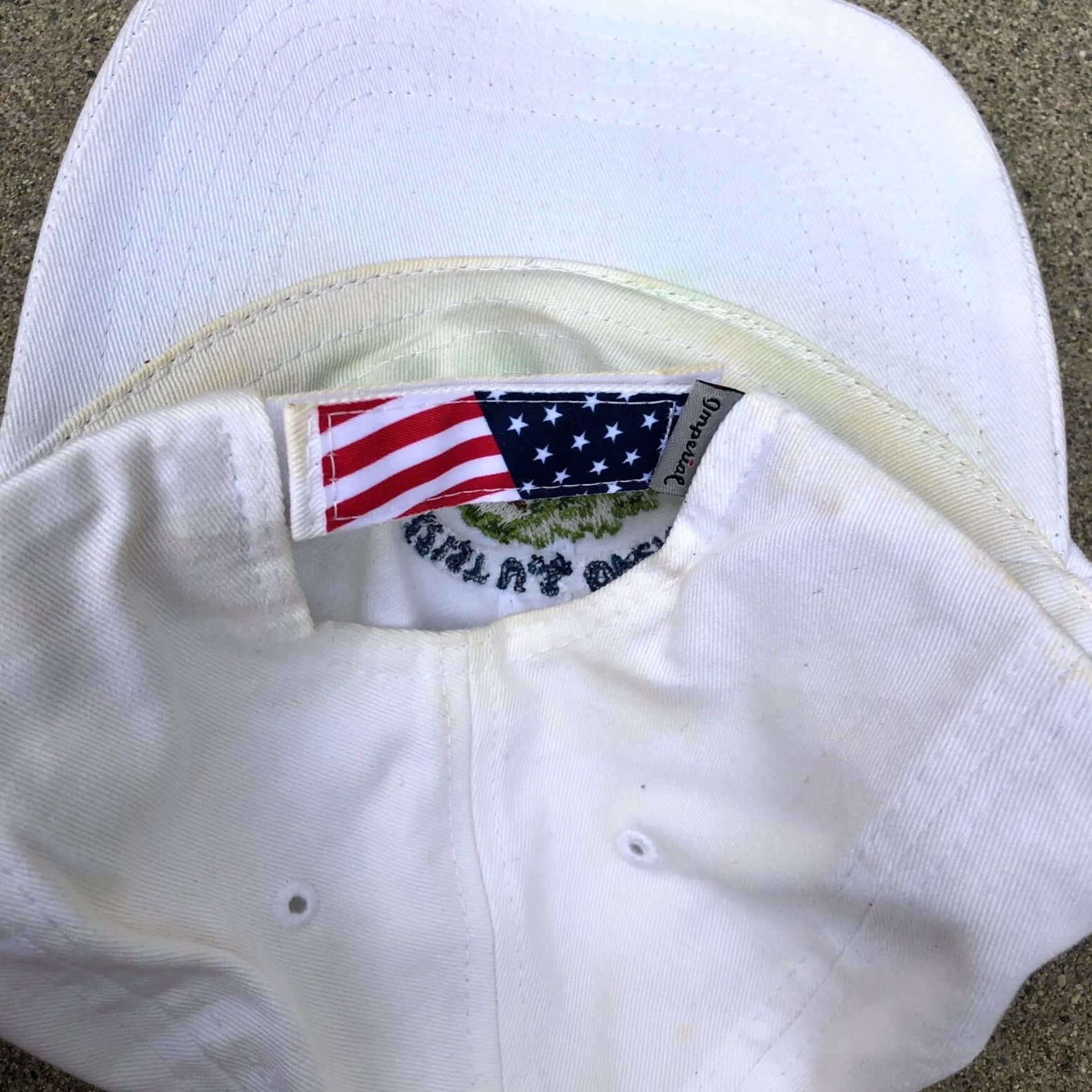 Imperial IMPERIAL 121ST US Open Torrey Pines Hat Men's USA America Cap White Adjustable Baseball Cap Men One Size Cotton Front USA Flag Decade 2000s 90s Size ONE SIZE - 4 Thumbnail