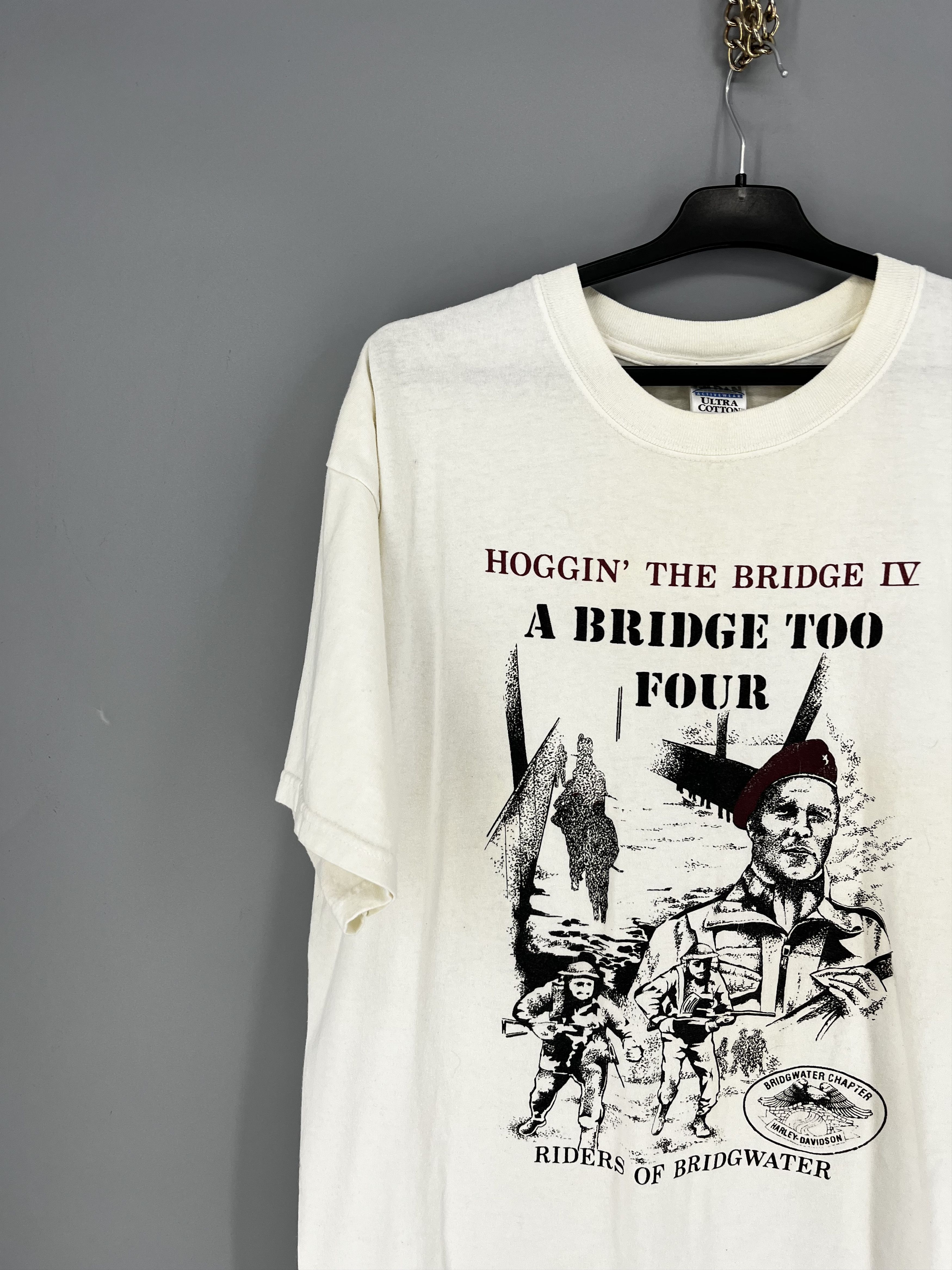 Vintage RIDERS OF BRIDGEWATER "Hoggin' The Bridge IV" Biker Club Size US L / EU 52-54 / 3 - 4 Thumbnail