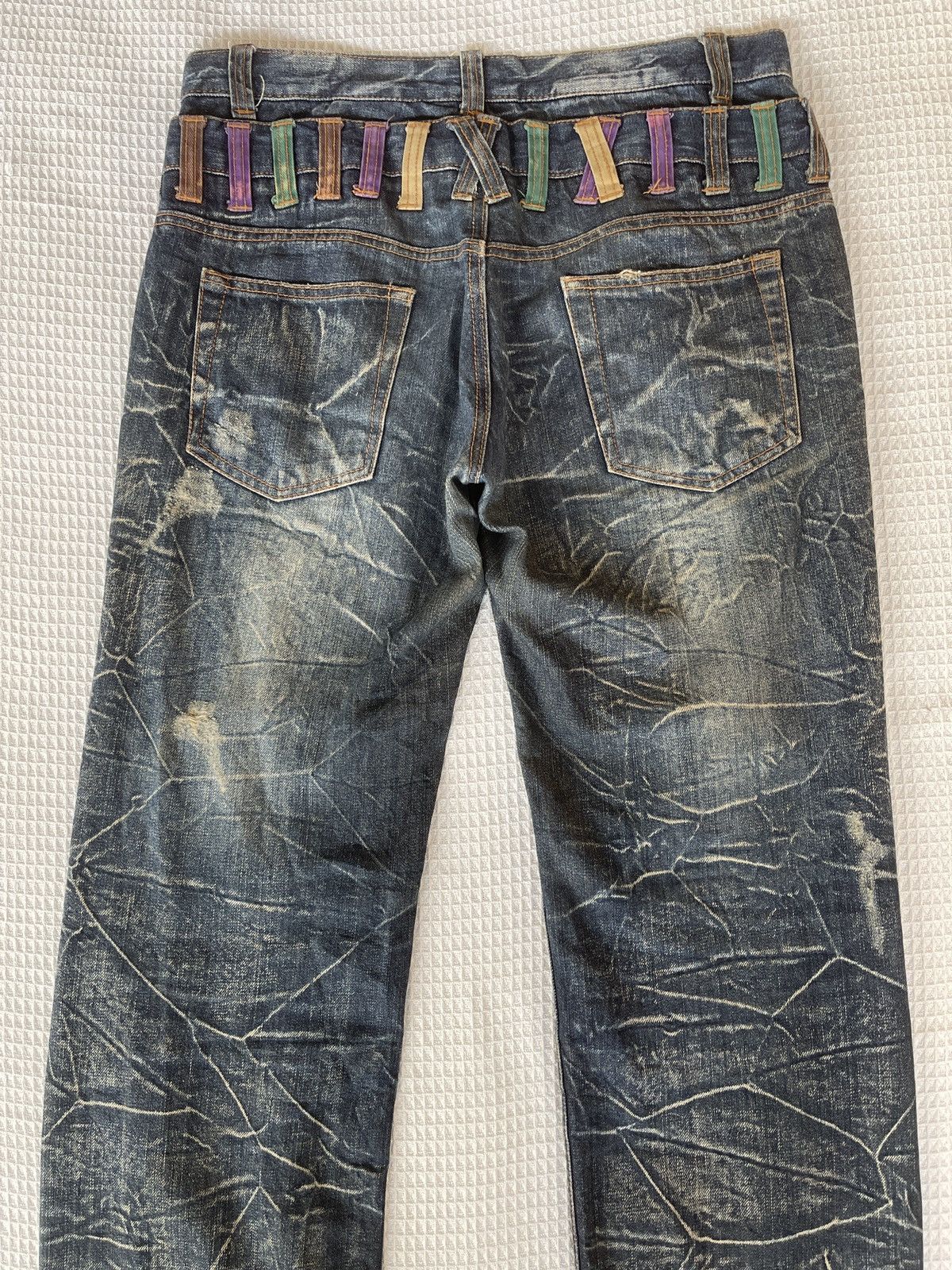 Tornado Mart Very Rare🔥Japanese NYLAUS Double Waist Jeans Size US 34 / EU 50 - 7 Thumbnail