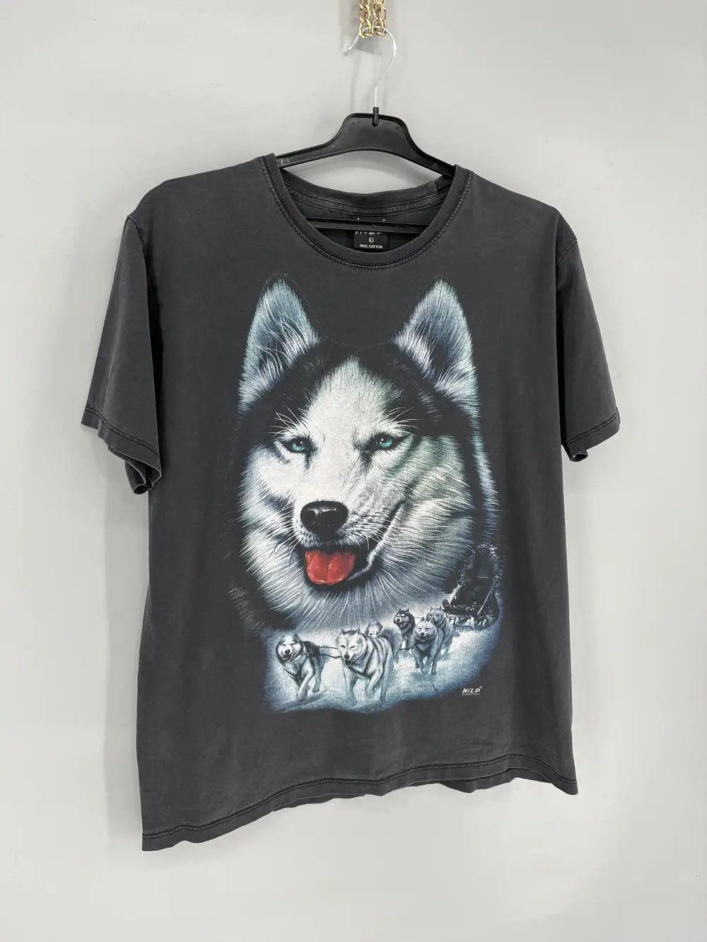 Band Tees Vintage 90s Wolf Face Boxy Fit Tee Toys Rock Size US L / EU 52-54 / 3 - 2 Thumbnail
