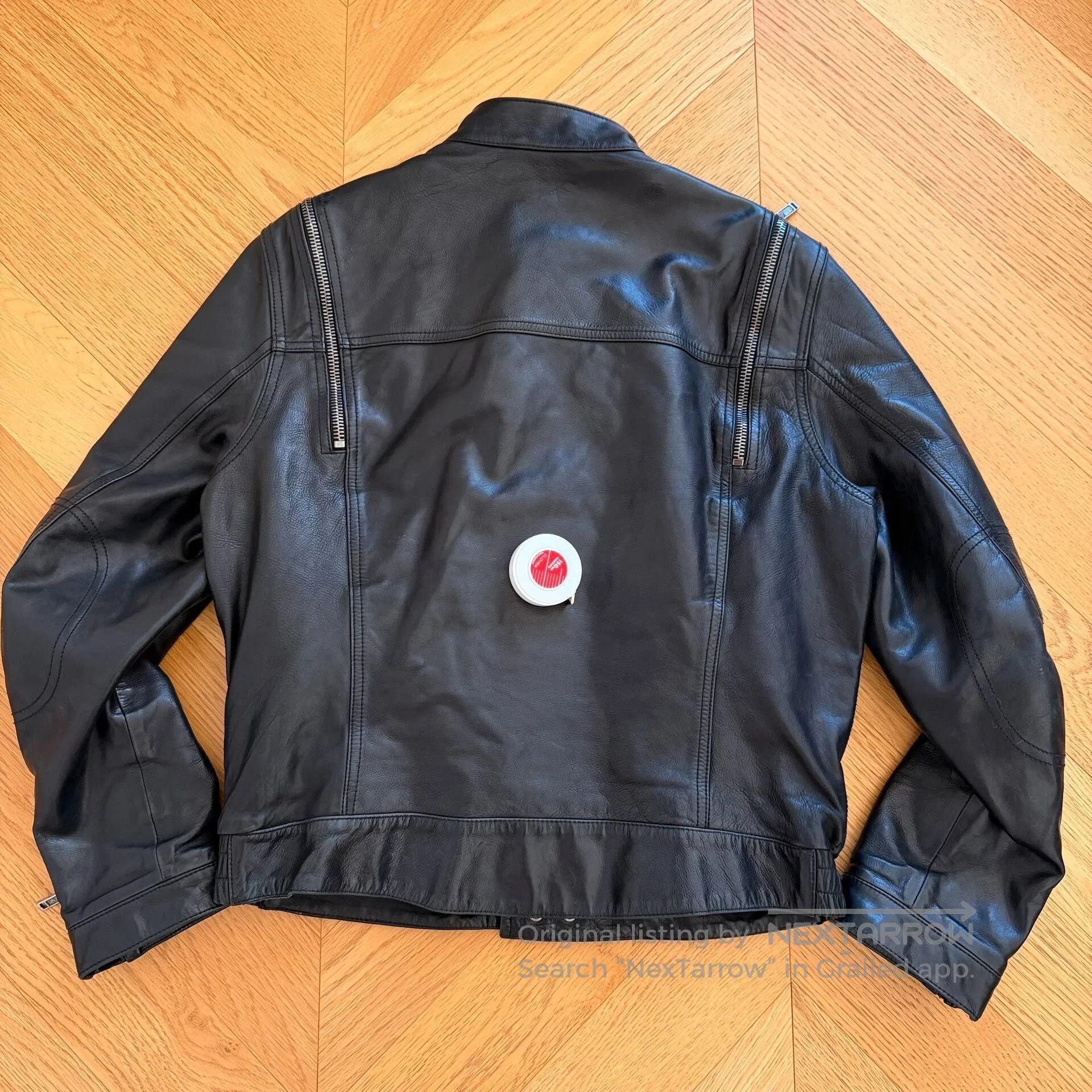 Ralph Lauren Purple Label Classic Black Leather Motorcycle Jacket. Size US L / EU 52-54 / 3 - 6 Thumbnail