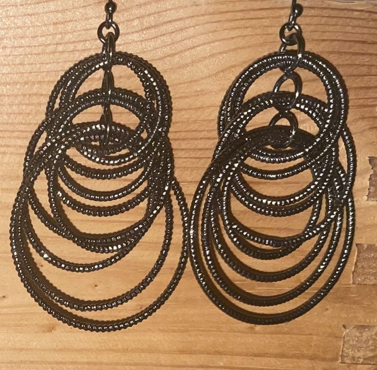 Vintage Lia Sophia Chrome Metallic Voltage Earrings Size ONE SIZE - 6 Thumbnail