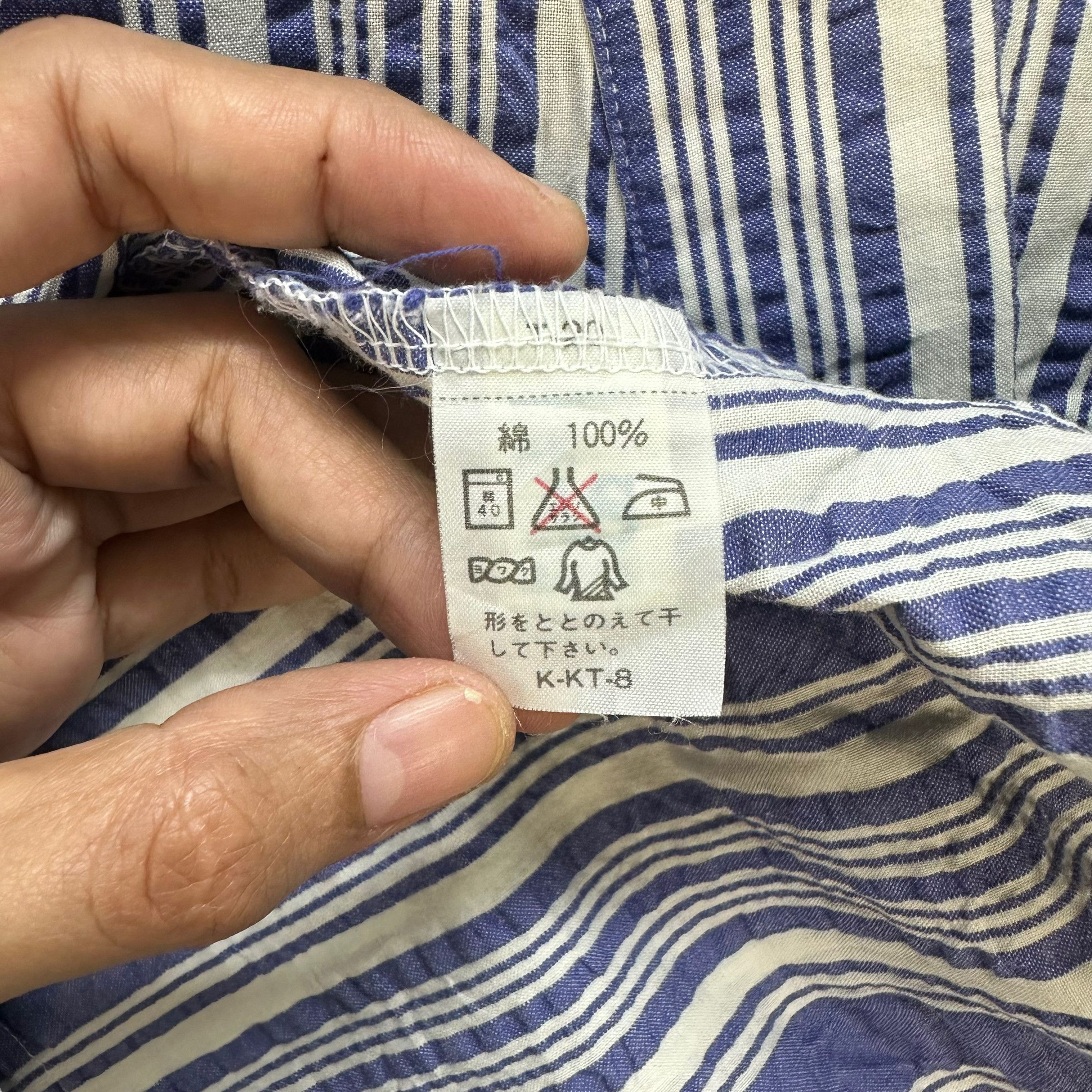 Kansai Yamamoto RARE🔥 VINTAGE KANSAI MAN STRIPED KIMONO JACKET #7558-153 Size US L / EU 52-54 / 3 - 11 Thumbnail