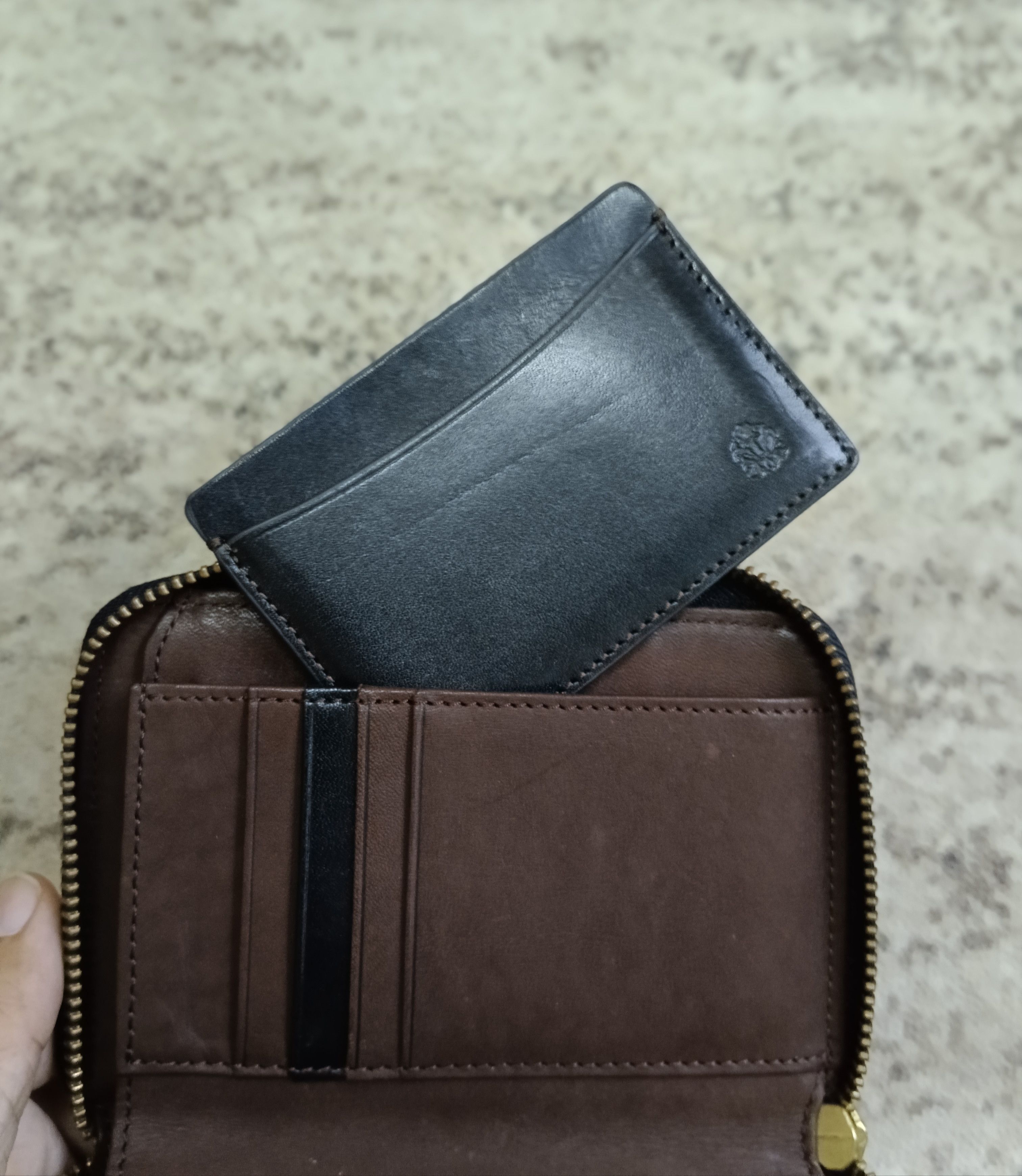 Leather × Takeo Kikuchi TAKEO KAKUCHI LEATHER ROUND ZIP BIFOLD WALLET Size ONE SIZE - 4 Thumbnail