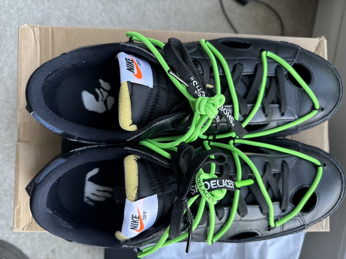 Nike × Off-White Off White x Blazer Low Black Electro Green Size US 14 / EU 47 - 2 Thumbnail