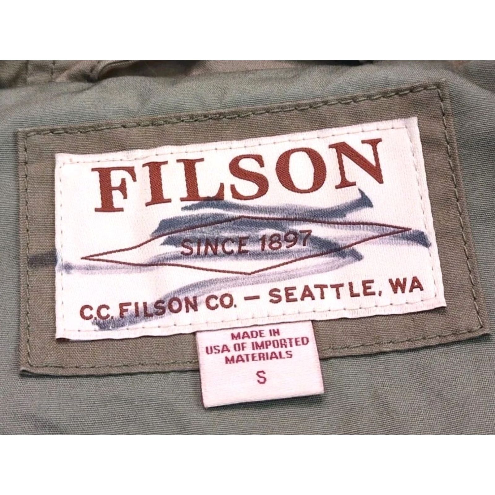 Filson VINTAGE Filson Tin Cloth Trench Coat Parka Jacket Full Zip Made In USA Womens Small Olive Grey Size S / US 4 / IT 40 - 7 Thumbnail